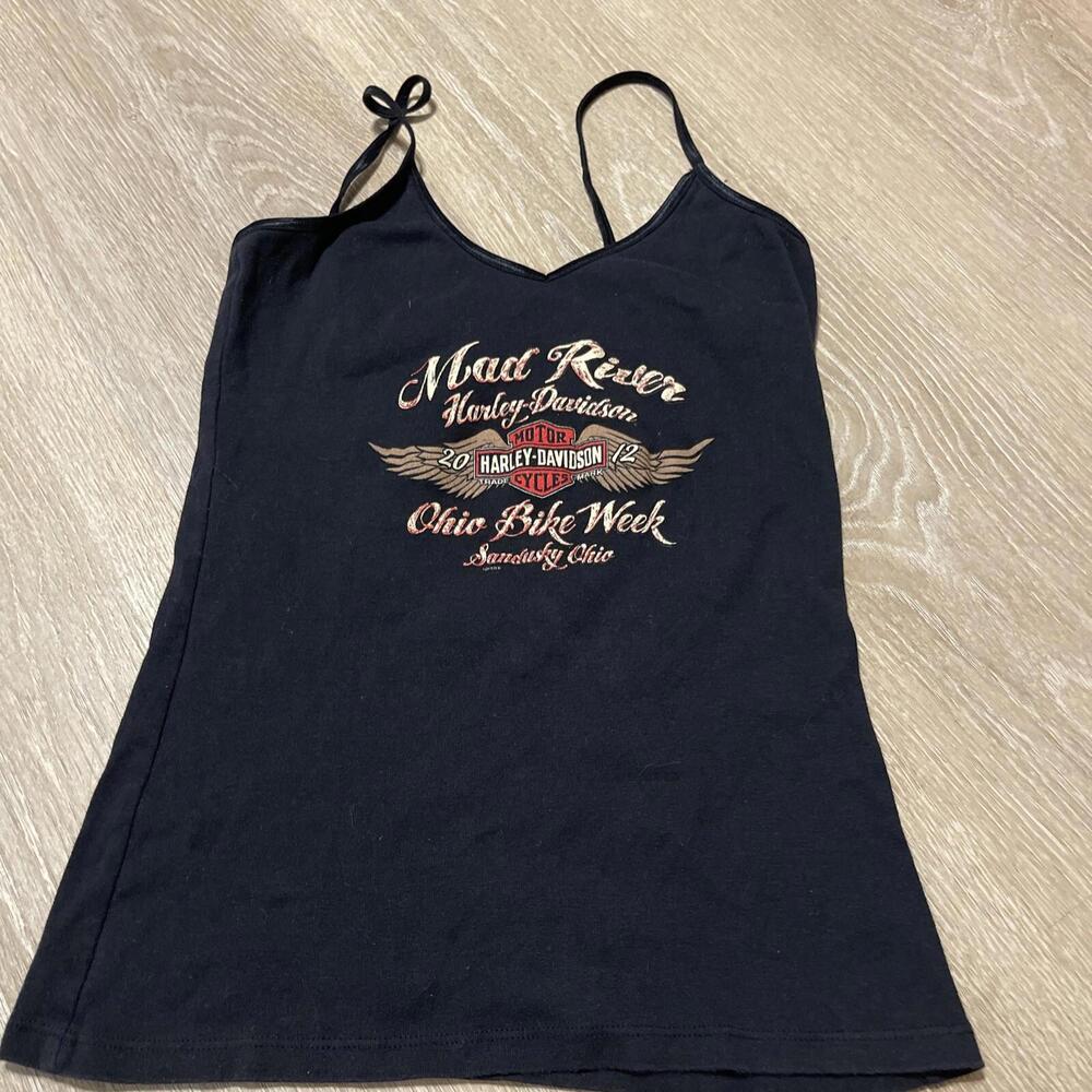 Harley Davidson Mad River Women's Tank Top Beading Medium. Preowned. H08